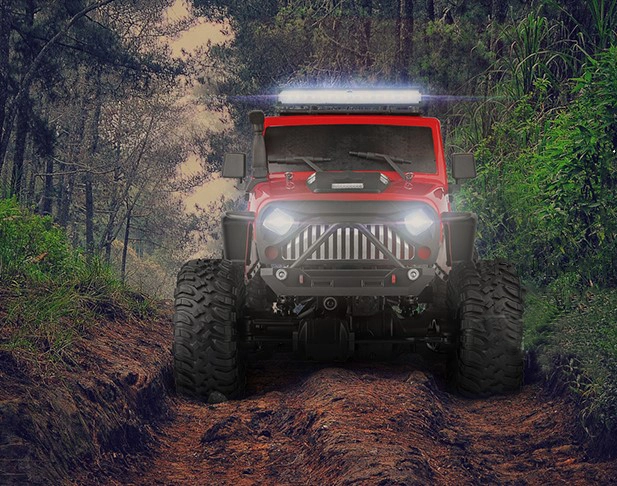 RC auto Jeep WL Toys 104311 + náhradná batéria