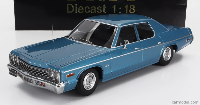Dodge Monaco 1974 v mierke 1:18 Light Blue Met