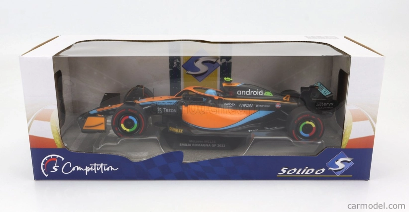 Solido Mclaren F1 Mcl36 Mercedes Team Mclaren N 4 3. Emilia Romagna Taliansko Gp 2022 Lando Norris 1:18 Oranžová svetlo modrá