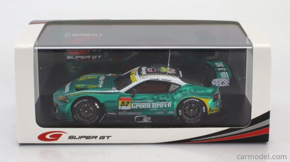 Spark-model Toyota Gr Supra Team Toyopet N 52 Gt300 Class Super Gt 2023 H.yoshisa - K.kawaai 1:43 Light Green White