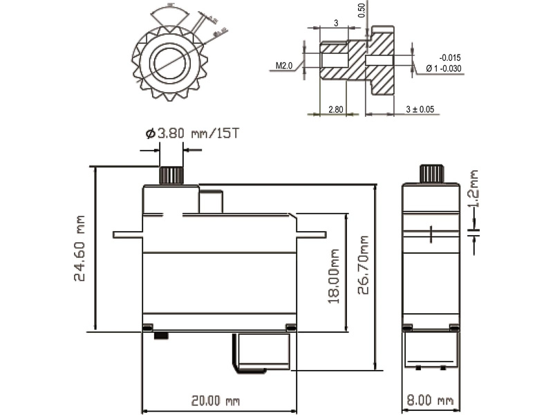 Robbe servo FS 141X HV 4.2kg.cm 0.040s/60° MG 15T-Mini