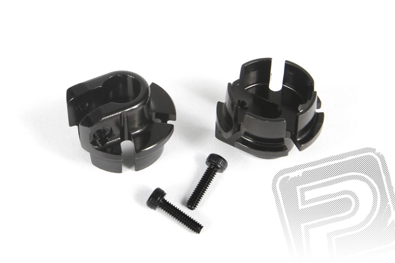 Čierne hliníkové tanieriky tlmičov 12mm (2 ks.)