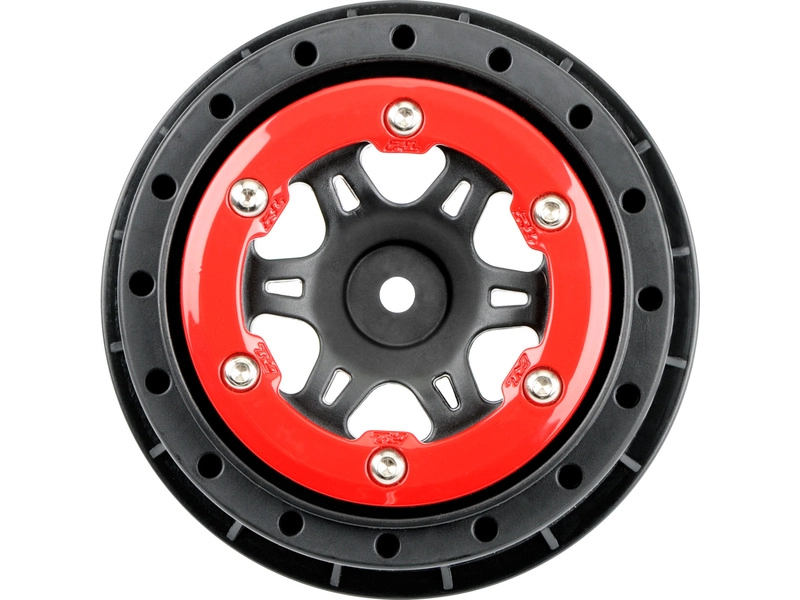 Pro-Line disk 2,2/3,0" Split Six predný H12 červeno-čierny (2)