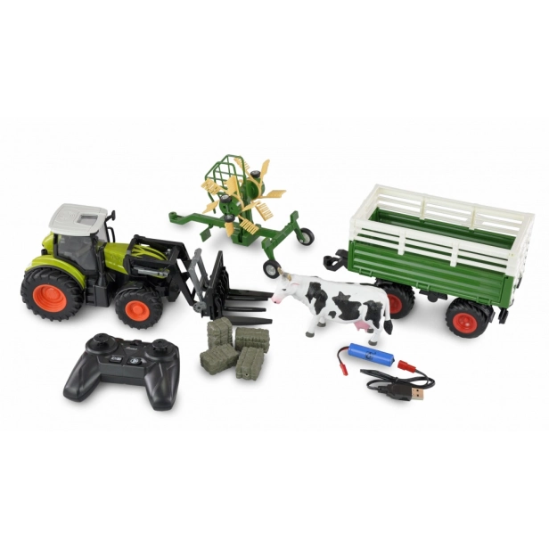 RC traktor s XL príslušenstvom