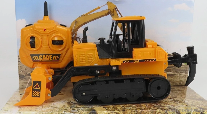 Re-el toys Case-ih Titan Ruspa Cingolata Tractor 2013 1:24 Žlutá Černá
