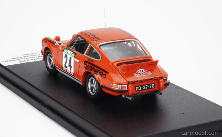 Trofeu Porsche 911 Carera Rs Coupe (night Version) N 24 Rally Portugal 1979 Antonio Diegues - Henrique Alegria 1:43 Orange