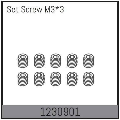 1230901 - Set Screw M3*3 (10)