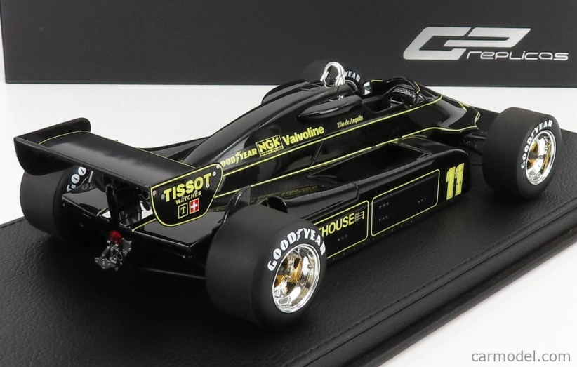 Gp-replicas Lotus F1  91 N 11 Season 1982 E.de Angelis - Con Vetrina - With Showcase 1:18 Black
