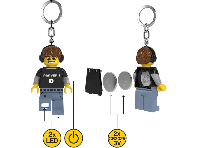 LEGO svietiaca kľúčenka – Hráč videohier