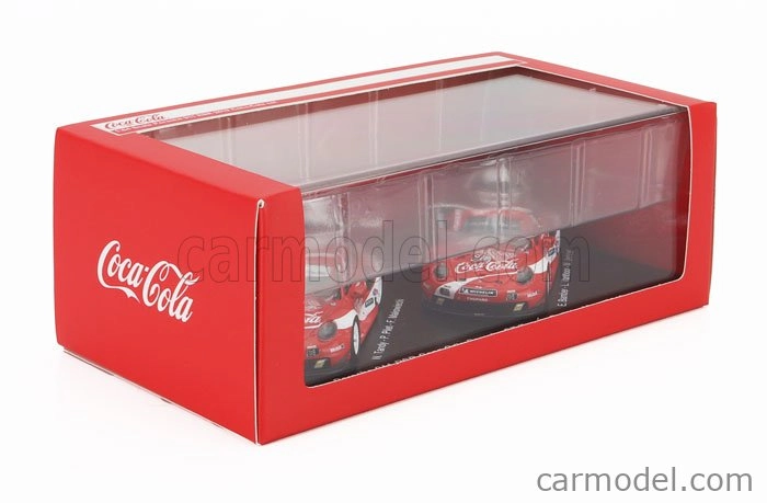 Spark-model Porsche 911 991 Rsr Team Porsche Gt Coca-cola N 911 Petit Le Mans 2019 P.pilet - N.tandy - F.makowiecki + N 912 Petit Le Mans 2018 E.bamber - L.vanthoor - M.jaminet 1:64 červená biela