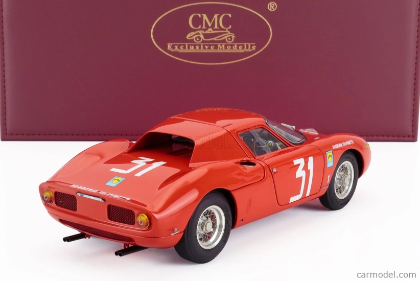 Cmc Ferrari 250lm Ch.n5899 Team Scuderia Filipinetti N 31 Winner Monza 1964 Nino Vaccarella 1:18 Červená