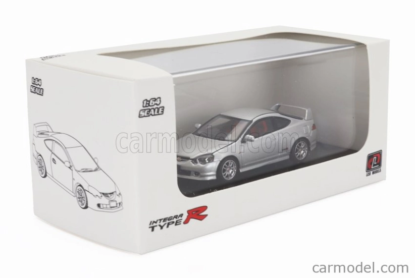 LCD model Honda Integra (dc5) Type R 2006 1:64 Strieborná