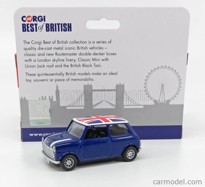 Corgi Mini Cooper 1961 - English Flag 1:36 Blue