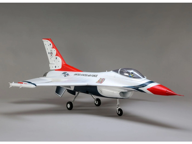 RC letadlo E-flite F-16 Thunderbirds 0.8m SAFE Select BNF Basic