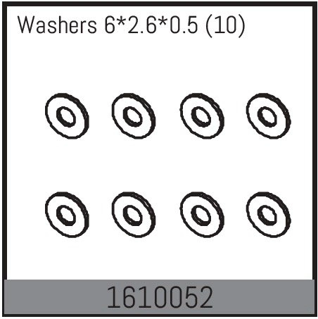 Washers 6*2.6*0.5 (10)