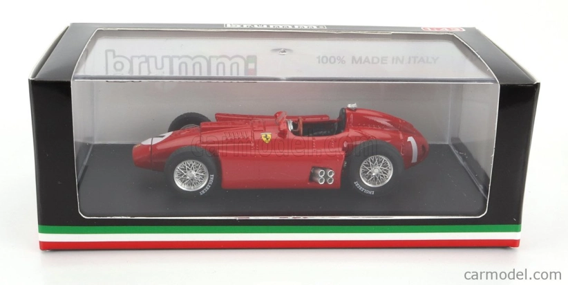 Brumm Ferrari F1 Lancia D50 N 1 Winner British Gp Juan Manuel Fangio Majster sveta 1956 1:43 Červená