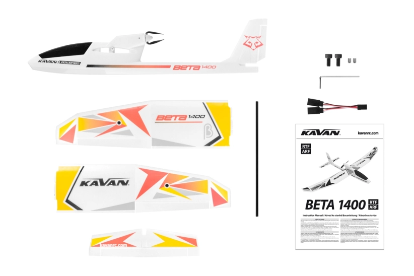 RC letadlo KAVAN Beta 1400 RTF , červená