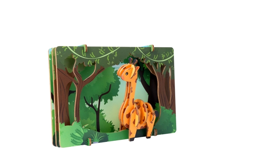 EscapeWelt 3D drevené puzzle Žirafa