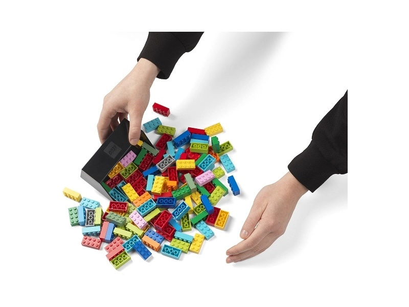 LEGO naberačka na kocky sivá/čierna, súprava 2 ks