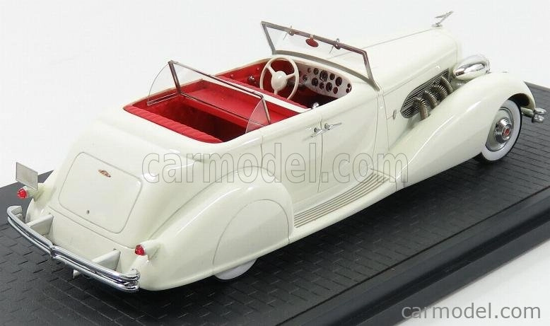 Matrix scale models Duesenberg Sj 544-2570 Bohman & Schwartz Convertible Sedan 1936 1:43 Bílá