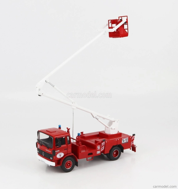 Edicola Renault Jp11 Truck Scala Crane Elevator Cestello Sapeurs Pompiers 1977 1:43 červená biela