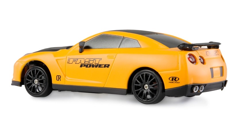 RC auto Drift Sport Car Nissan GT-R, žlutá