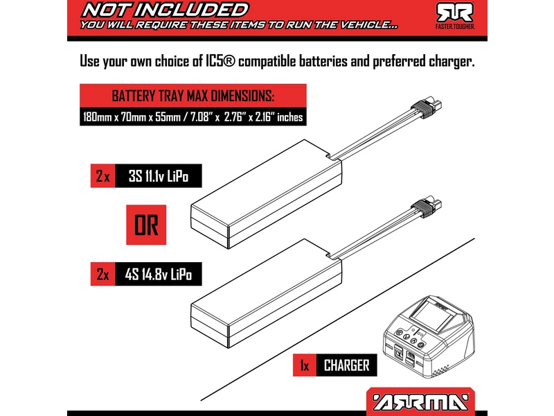 Arrma Limitless 8S BLX 1:7 4WD AVC RTR červená/čierna