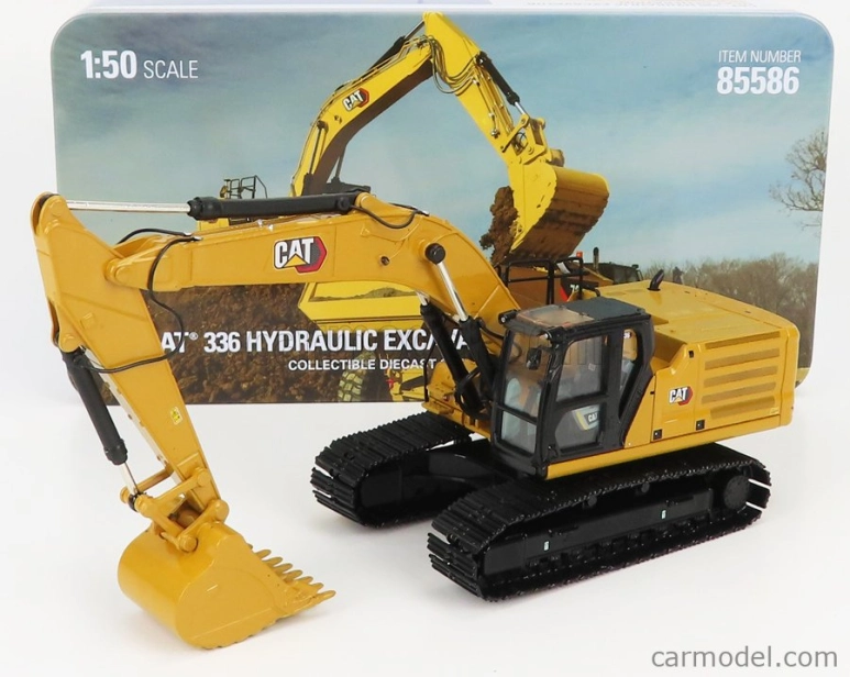 Dm-models Caterpillar Cat336 Escavatore Cingolato - Tractor Hydraulic Excavator Scraper - Next Generation 1:50 Žlutá Černá