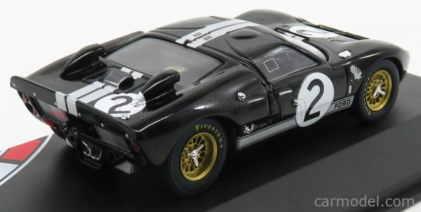 Cmr Ford usa Gt40 Mkii 7.0l V8 Team Shelby American Inc. N 2 Winner 24h Le Mans 1966 B.mclaren - C.amon 1:43 Černá Stříbrná