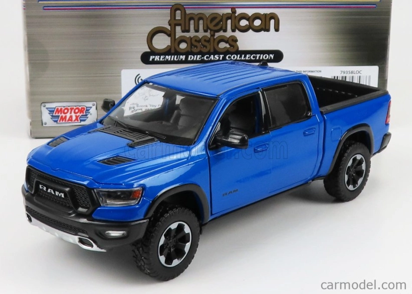 Motor-max Dodge Ram 1500 Double Cab Pick-up 2019 1:24 Modrá