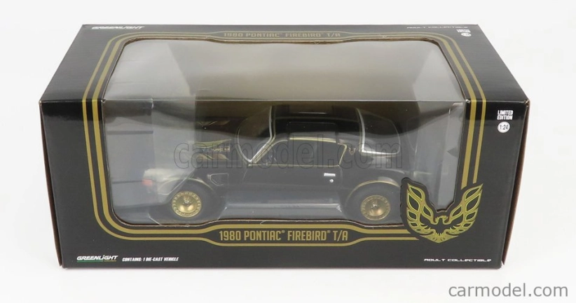 Greenlight Pontiac Firebird Turbo 4.9l Trans-am 1980 1:24 Černé Zlato