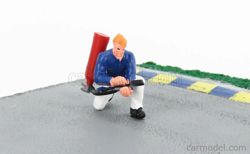 Edicola Diorama Soccorritore Stradale Pista - Fireman Race 1:43 Šedá Modrá Žlutá