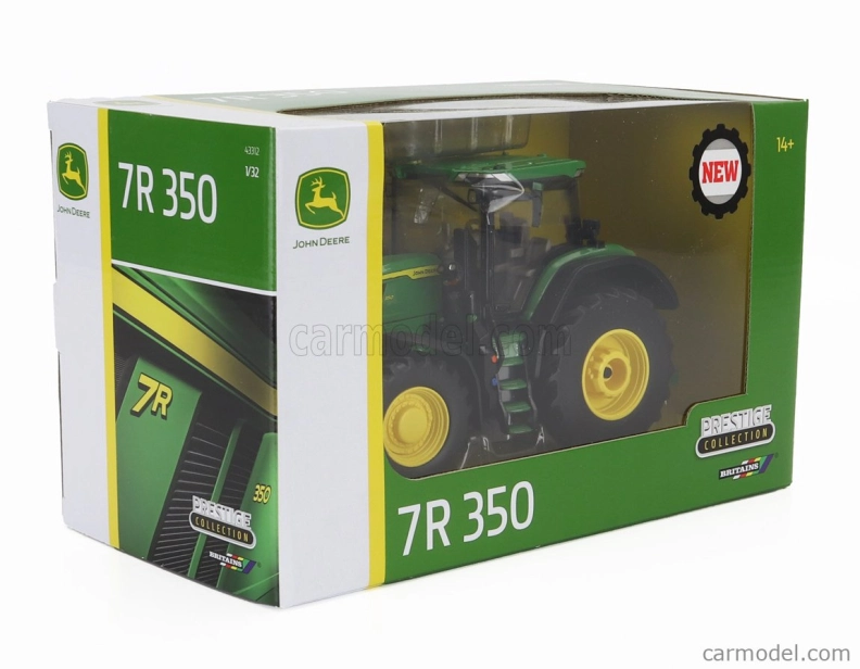 Britains John deere T7r 350 Tractor 2022 1:32 zeleno-žltá