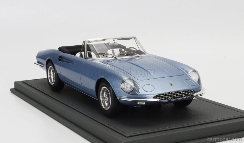 Bbr-models Ferrari 365 California S/n08347 Spider Cabriolet Geneve Motorshow 1966- Con Vetrina - With Showcase 1:18 Světle Modrá Met
