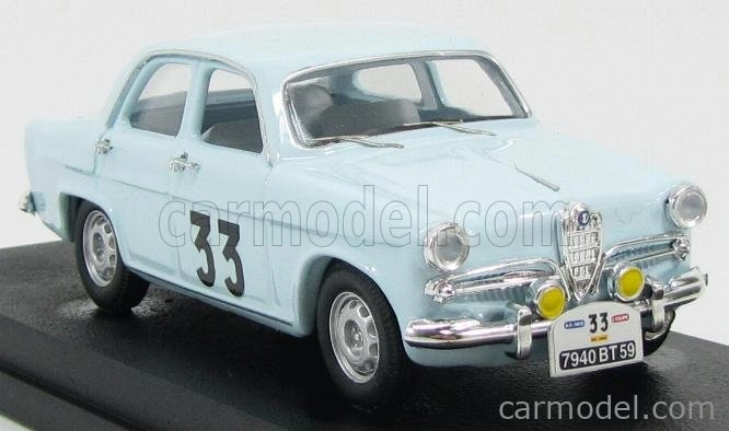Rio-models Alfa romeo Giulietta 1958 Rally Tour De France N 33 1:43 Světle Modrá