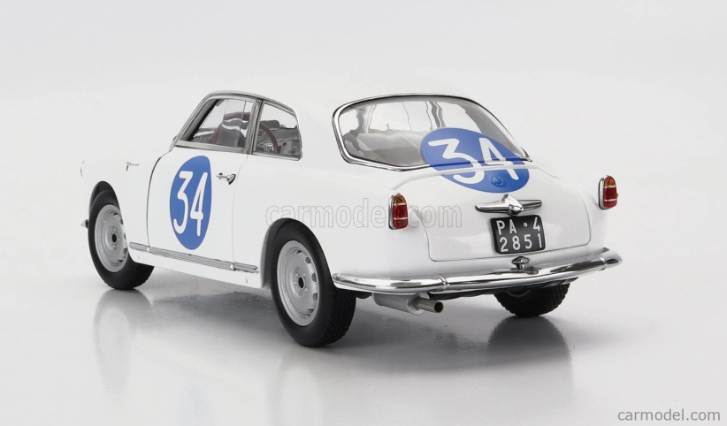 Kyosho Alfa romeo Giulietta Sv Sprint Veloce N 34 Targa Florio 1960 Emanuele - Aldebaran (checco D'angelo) 1:18 Biela
