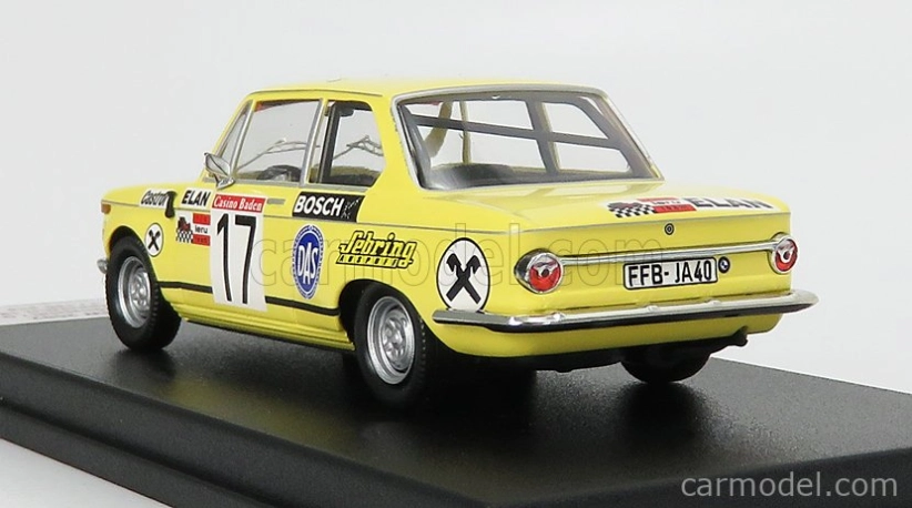 Trofeu BMW 2002 (night Version) N 17 Rally Alpenfahrt 1973 H.grunsteidl - G.hopf 1:43 Žlutá