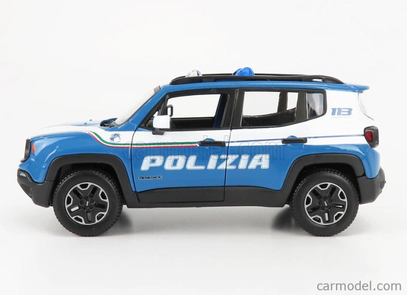 Maisto Jeep Renegade Polizia 2017 1:24 svetlomodro-biela