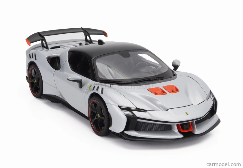 Bburago Ferrari Sf90xx Stradale 2024 1:18 Bianco Artico - Bílá Met Oranžová Černá