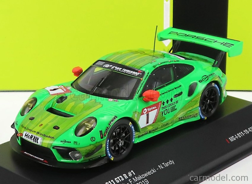 Ixo-models Porsche 911 991-2 Gt3 R Team Manthey Racing N 1 1:43, zelená