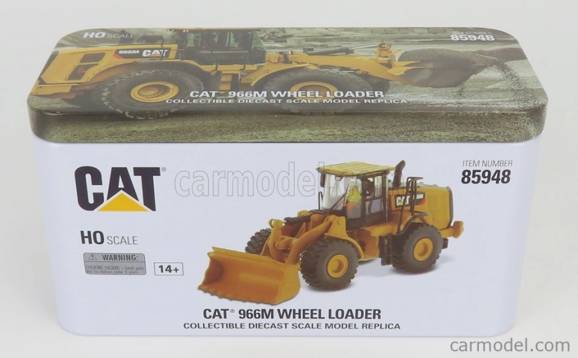Dm-models Caterpillar Cat966m Ruspa Gommata - Scraper Tractor Wheel Loader 1:87 Žlutá Černá