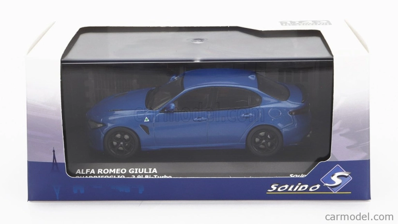 Solido Alfa romeo Giulia Quadrifoglio 2016 1:43 Modrá