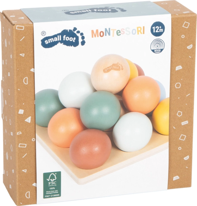 small foot Montessori triediaca hra s loptičkami