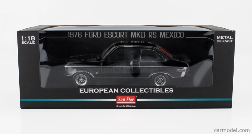 Sun-star Ford england Escort Mkii Rs Mexico Rhd 1976 1:18 Nera