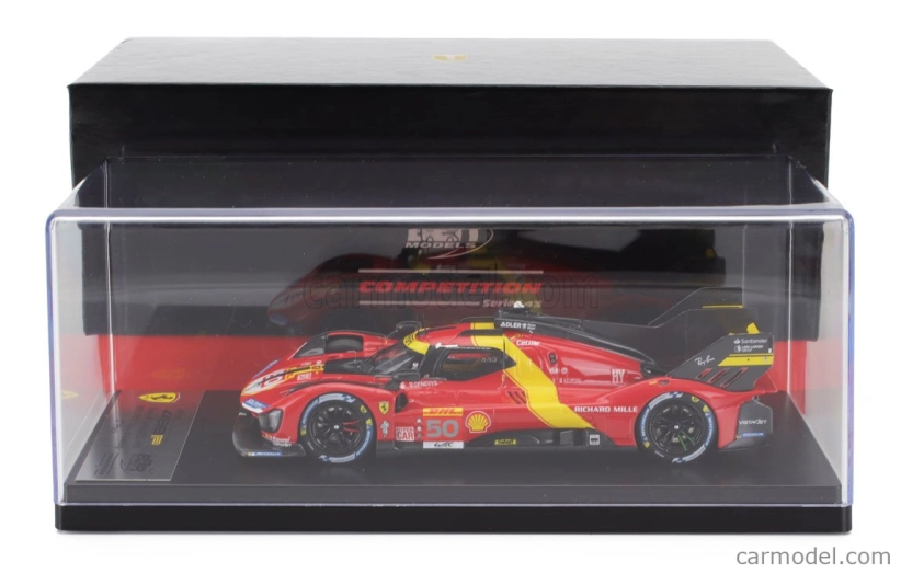 Bbr-models Ferrari 499p 3.0l Turbo V6 Team Ferrari Af Corse N 50 3. 1000 míľ Sebring 2023 Antonio Fuoco - Miguel Molina - Nicklas Nielsen 1:43 Červená Žltá Čierna