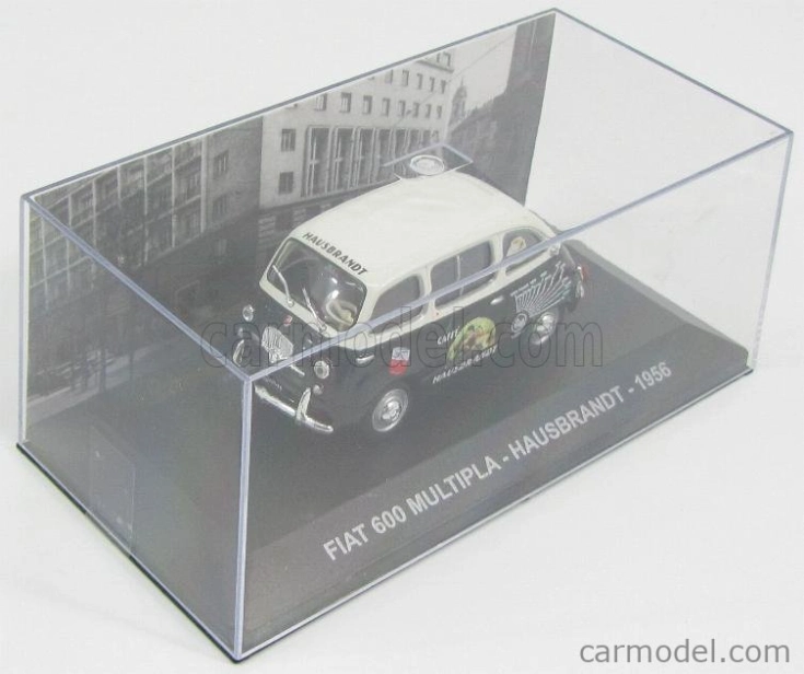 Edicola Fiat 600 Multipla Hausbrandt Caffe' 1956 1:43 čierna biela