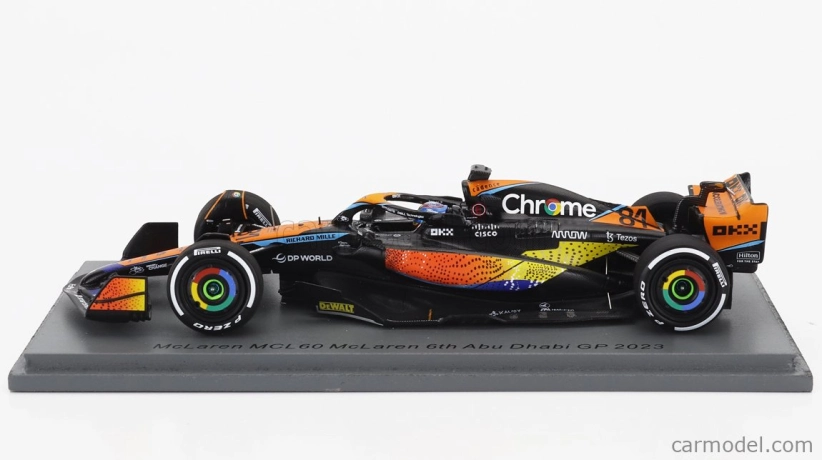Spark-model Mclaren F1 Mcl60 Team Mclaren N 81 6th Abu Dhabi Gp 2023 Oscar Piastri 1:43 Orange Blue Black