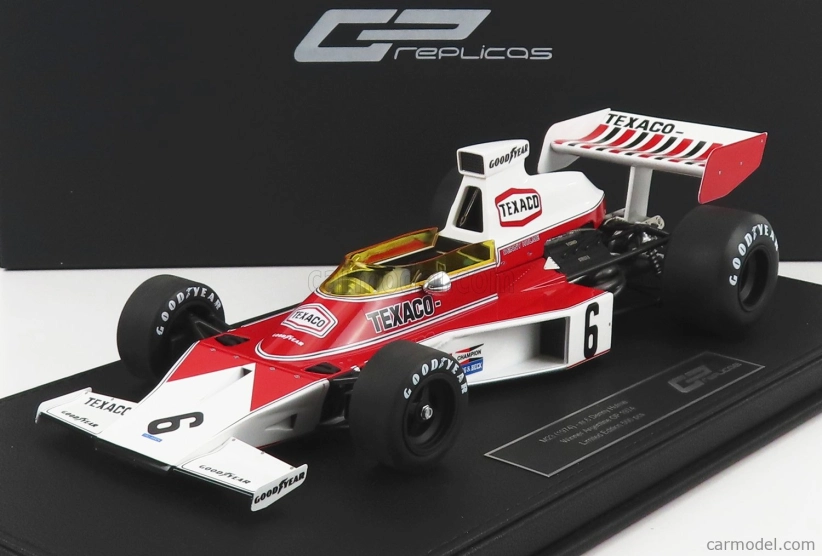 Gp-repliky Mclaren F1 M23 Ford Texaco N 6 Winner Argentina Gp 1974 Danny Hulme 1:18 Červená biela
