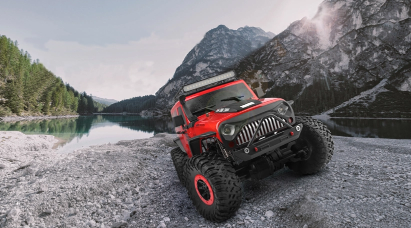 RC auto Jeep WL Toys 104311 + náhradná batéria