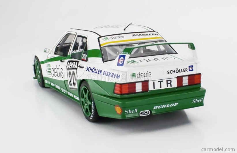 Werk83 Mercedes benz 190e Evo2 Team Zakspeed Racing N 20 Norisring Race Dtm 1991 Michael Schumacher 1:18 Bielozelená